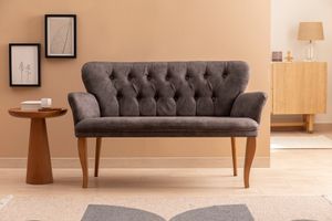 Armens 2-Sitzer Sofa mit Braunen Beinen