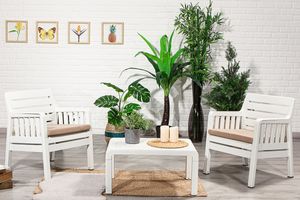 Lara Outdoor Armchair Set, White