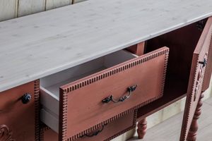 Salt Consoletafel met 2 Lades, Steenrood