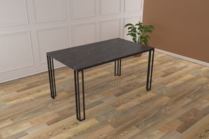Bougainvillea 6-Seat Fixed Dining Table, Black