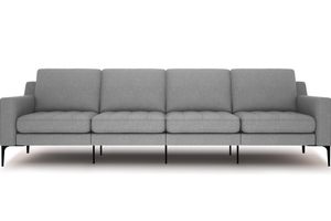 Normod 4-Sitzer Sofa mit Schwarzen Metallbeinen, Grau