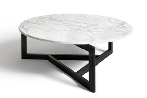 Vley Marble Coffee Table, White & Black