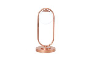 Zenga Copper and White Glass Table Lamp