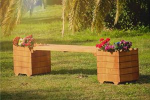 Pone Wooden Planter Bench