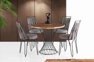 Chateau Fixed Dining Table, Walnut
