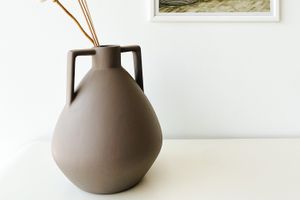 Tile Ceramic Vase, Mink