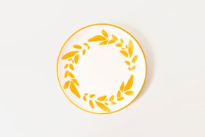 Amarillo Leaf Dessert Plate, 21 cm, Yellow