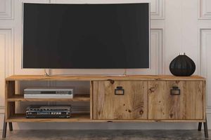 Yanke Tv Meubel met Planken, 150 cm, Walnoot