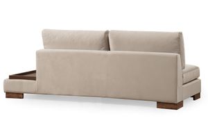 Tulip Modulaire Hoek, Drievoudige Module met Linker Tafel, Ecru