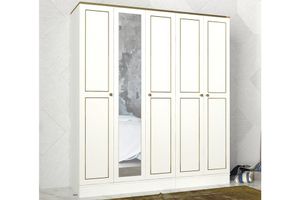 Ravenna 5 Door Wardrobe, White