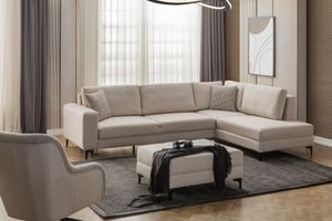 Nesa Ecksofa mit Metallbeinen