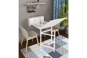 Petunie 4-Seat Folding Dining Table, White