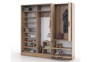 Abre Wide Hall Tree, Walnut