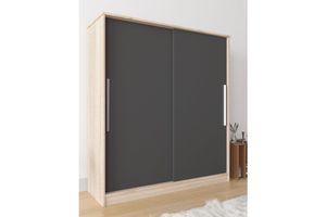 Alphubel 2 Sliding Door Wardrobe, Grey