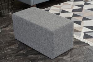 Hexa Rechthoekige Poef, Grijs