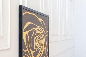 Gold Rose Art Print with Frame