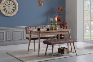 Bradrey Vina Essgruppe, 120x75 cm, Nussbaum
