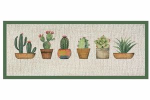 Kaktus Küchenteppich, Beige