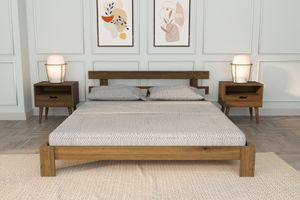 Axel Eko Berlin King Size Bed, 150 x 200 cm, Walnut