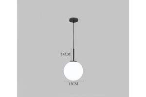 Giana Modernee Glazen Hanglamp, Zwart