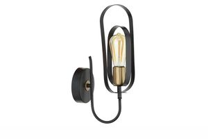 Apliqa Cocoon Wandlamp, Zwart en Mat Goud