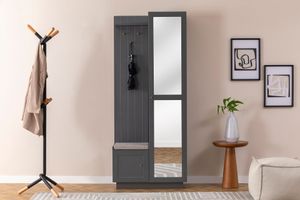 Antracitová předsíňová sestava s podsedákem Henry Mini
