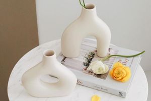 Perrie Modernes Vasen-Set, Creme