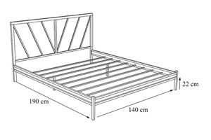 Ingolstadt Dobby Metalen Bedframe, Wit