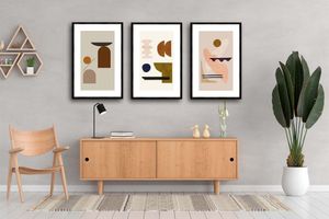 Beginnings Art Print with Frame, Triptych