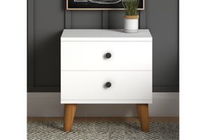 Luce Bedside Table, White