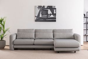Lilly Corner Sofa, Right Chaise, Melange Grey