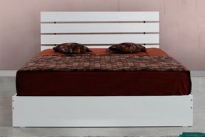 Pasific King Size Bed, 150 x 200 cm, White