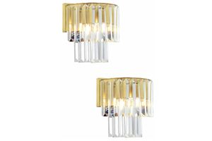 Apliqa Palla Bianca Wandlampenset, 2 Stuks, Mat Goud