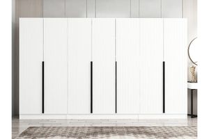 Tideway Kleiderschrank mit 7 Türen, 210 cm, Weiß