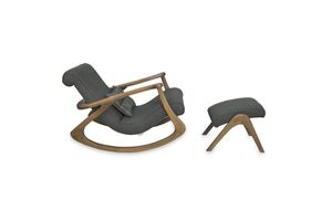 Asedia Schommelstoel, Asgrauw, Antraciet en Walnoot