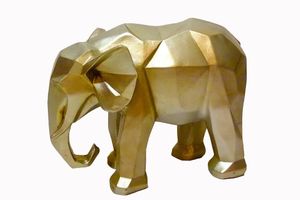 Kubieke Olifant Object, Goud
