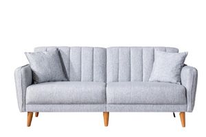 Aqua Three Seater Sofa Bed, Fabric in Grey
