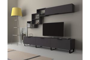 Losta TV Stand, Grey, 210 cm