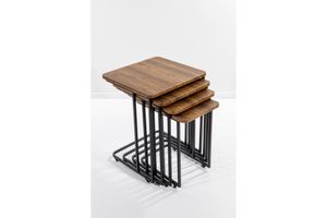 Mono C-Vormige Zettafels, 4 Stuks, Pijnboom
