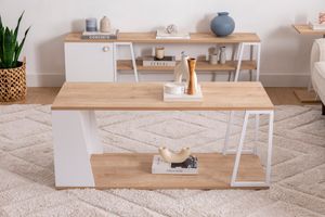 Lissa Coffee Table, Oak & White