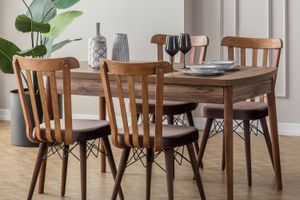 Fergana Keuken Tafelset, 4 Stoelen, 130X80