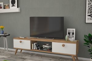 Eleanor TV-Lowboard mit Holzbeinen, 140 cm