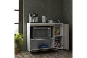 Charlotta Kitchen Cabinet, Beige & White