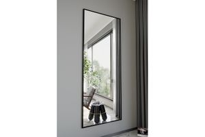 Marsah Wall Mounted Mirror, 70 x 180 cm, Black