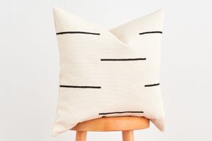 Etretat Cushion Cover, 50 x 50 cm, White & Black
