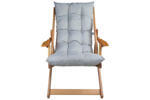 Kolyn Folding Lounge Outdoor Chair with Armrest, Grey