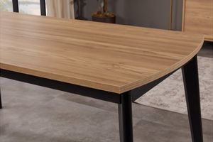 Ety Fixed Dining Table, 90 x 170 cm, Walnut