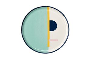 Retrofun Midnight Plate, Multicolour