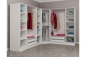 Medway Hoekkast met 8 Deuren en 4 Lades, Wit