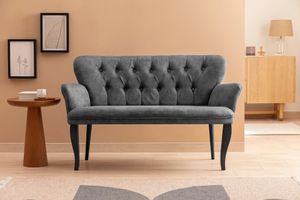Armens 2-Sitzer Sofa mit Schwarzen Beinen und Armlehnen